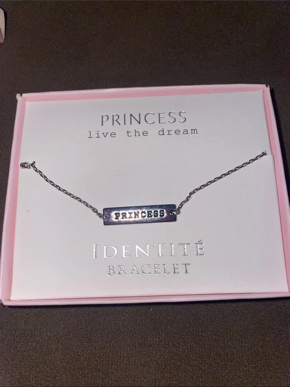 Prince Silver-tone Princess Bar Bracelet
